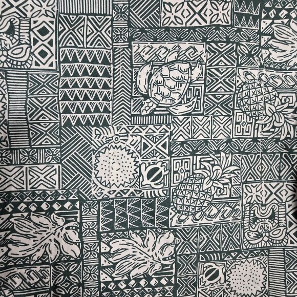 Blue Hawaii Cotton Shirt Mens Size 2XL Short Sleeve Green Multi Tropical Print - Picture 7 of 8